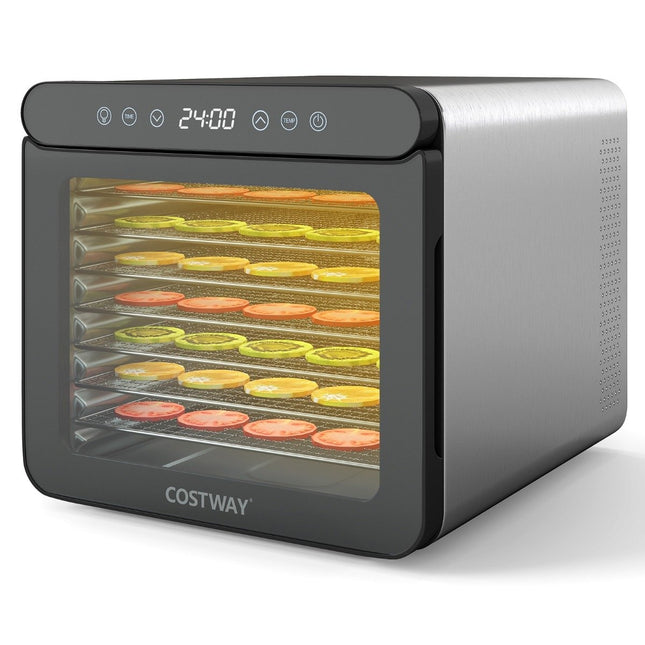 Dörrgerät, 600W, 7 Edelstahl-Einschübe, 24H Timer