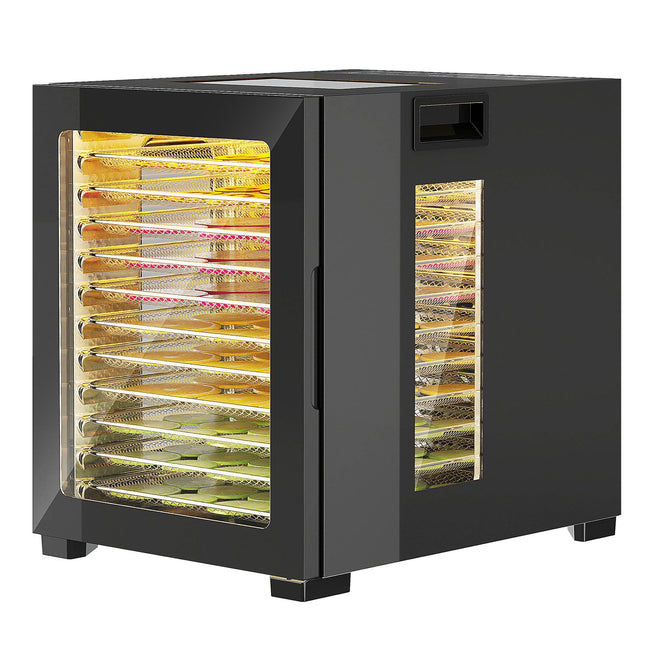 Dörrgerät, 850W, 12 Edelstahlbleche, Timer