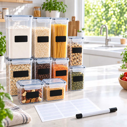 Food Storage Container Set with Click-Lock Lids, 10 Pieces, Airtight, Stackable