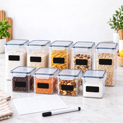 Food Storage Container Set with Click-Lock Lids, 11 Pieces, Airtight, Stackable