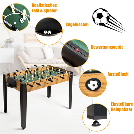 Foosball Table, 48 Inch Wooden, 22 Players, 2 Balls