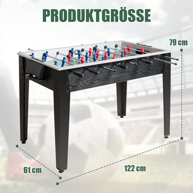 Kicker, Wettkampfgröße, 122 x 61 x 79 cm, Schwarz