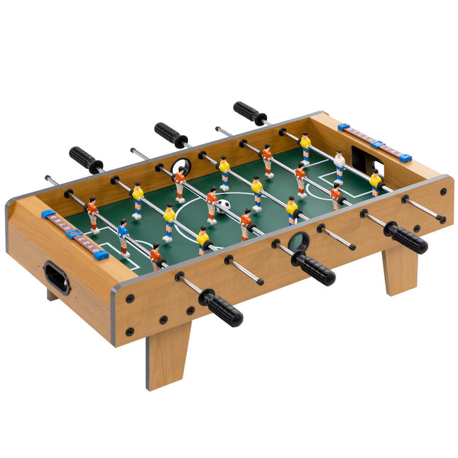 Tischfußball-Set, kompaktes Holzdesign, 2 Bälle, Torzähler