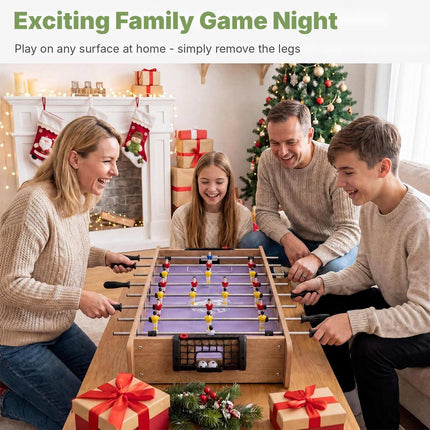 Foosball Table with Detachable Legs, Standing or Tabletop, 88.5 x 69 x 71 cm