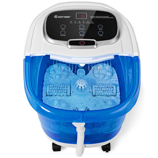 Foot Spa Massager, 500W Infrared Heat, 6 Rollers