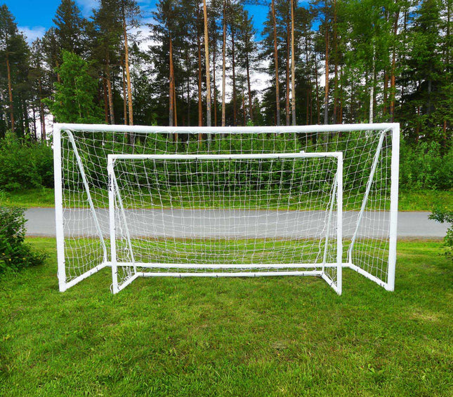 Fußballtor 370x180 cm, robuster PVC-Rahmen
