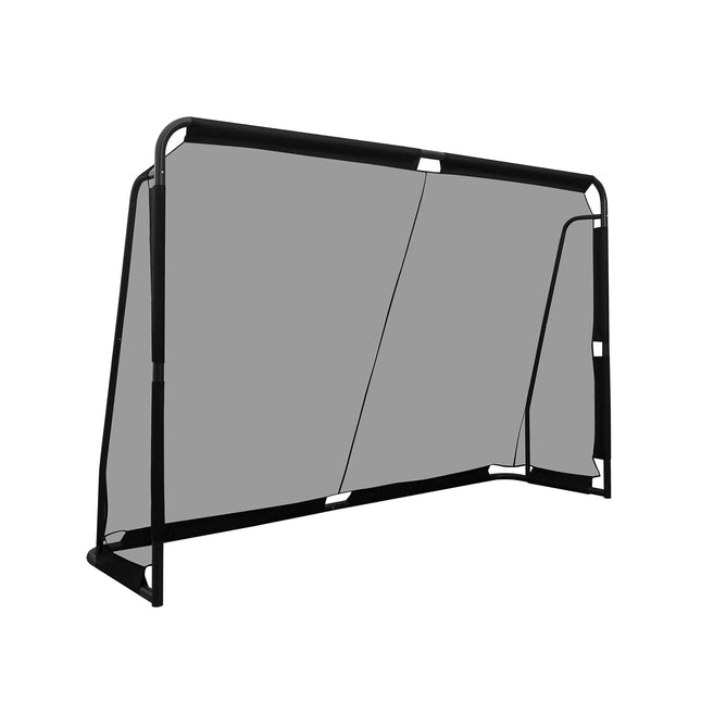 Voetbaldoel, metalen frame en PE-net, 300 x 200 cm, zwart