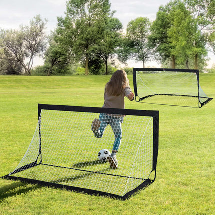 Klappbare Mini-Fußballtore aus Stahl und Tetrolon, 2er-Set