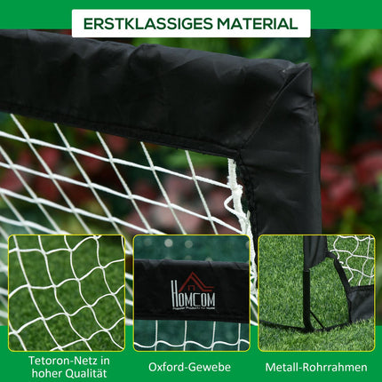 Klappbare Mini-Fußballtore aus Stahl und Tetrolon, 2er-Set