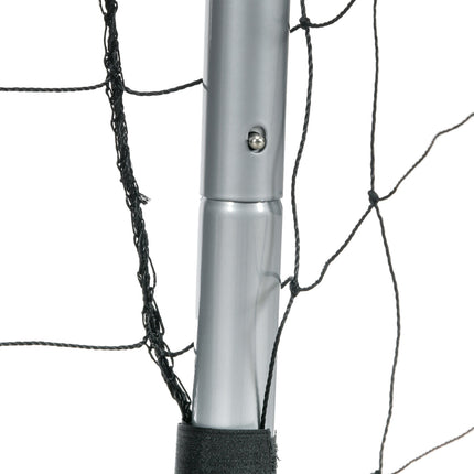 Soccer goal in steel with PE Mesh, 300x120x200 cm, Grey