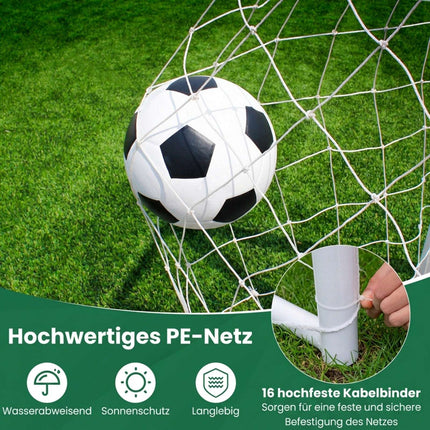 Fußballtor mit stabilem Metallrahmen und PE-Netz 300x204 cm