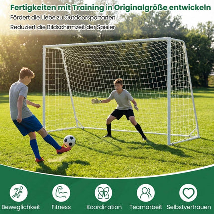 Fußballtor mit stabilem Metallrahmen und PE-Netz 300x204 cm