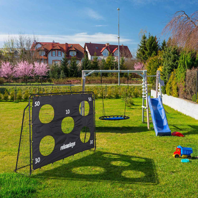 Voetbaldoel met doelen - Groot, duurzaam net