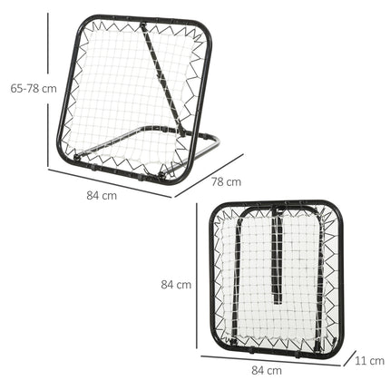 Fußball-Kickback-Rebounder, verstellbare Stufen, 78x84x65 cm