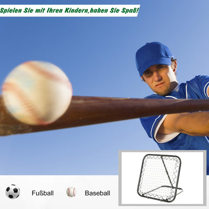 Fußball-Kickback-Rebounder, verstellbare Stufen, 78x84x65 cm