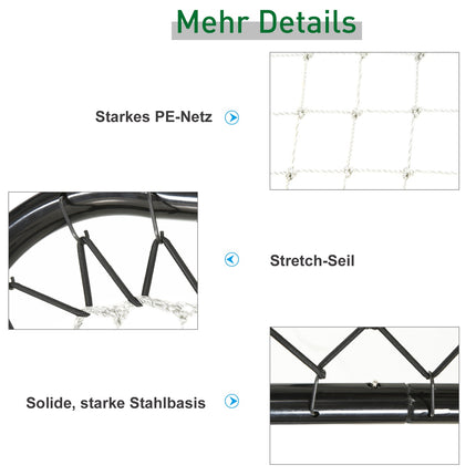 Fußball-Kickback-Rebounder, verstellbare Stufen, 78x84x65 cm
