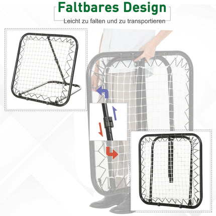 Fußball-Kickback-Rebounder, verstellbare Stufen, 78x84x65 cm