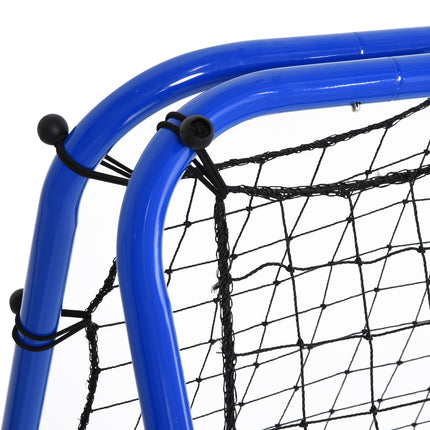 Verstellbares doppelseitiges Fußball-Rebounder-Netz, Stahl, 100x95x90 cm