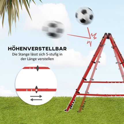 Verstellbares doppelseitiges Fußball-Rebounder-Netz für das Training