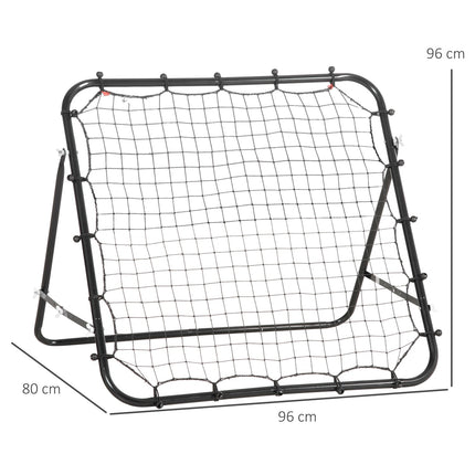 Fußball Rebounder Torwand, Metall & PE, 96x80x96 cm