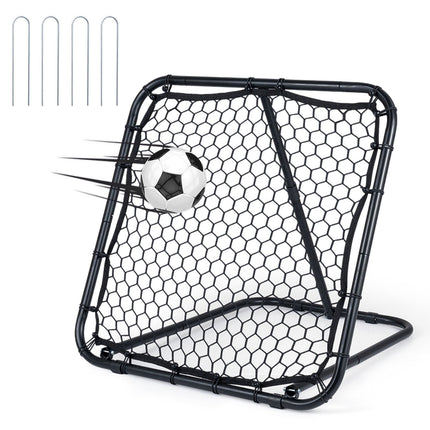 Football Rebounder with Adjustable Angles and Ground Stakes