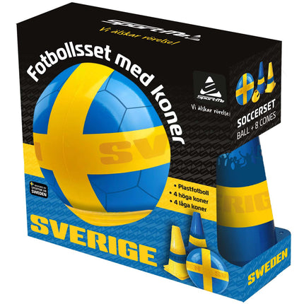Fußballset mit Ball und Hütchen – Schweden Design