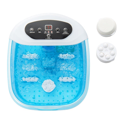 Bain de pieds avec masseur de pieds et pierre de pédicure amovible, arrêt automatique 1 heure, bleu