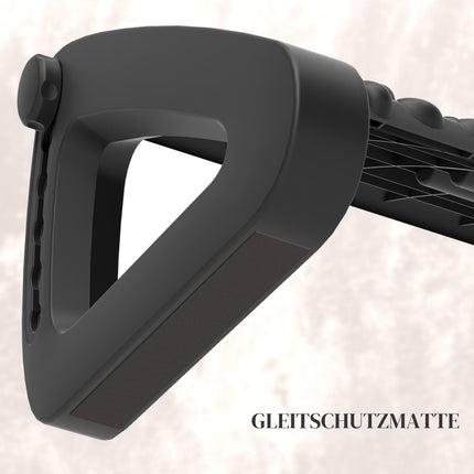 Verstellbare ergonomische Fußstütze mit Massageoberfläche, schwarz