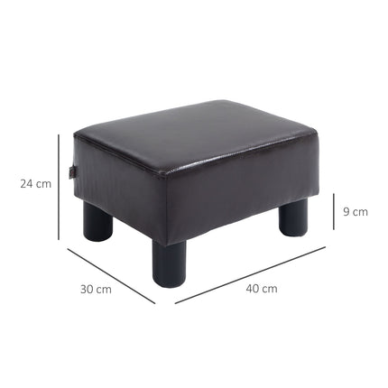 Ottoman footstool artificial leather, rectangular, 100 kg capacity