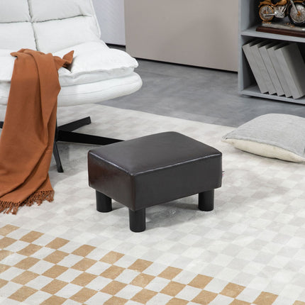 Ottoman footstool artificial leather, rectangular, 100 kg capacity