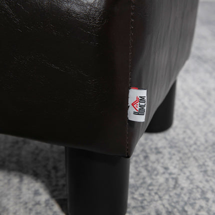 Ottoman footstool artificial leather, rectangular, 100 kg capacity
