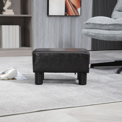 Ottoman footstool artificial leather, rectangular, 100 kg capacity