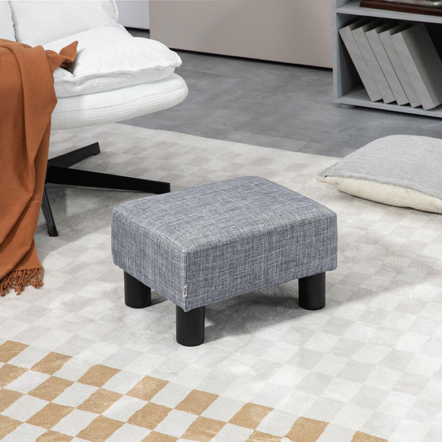Rechteckiger Leinenhocker - gepolstert, 150 kg Tragkraft