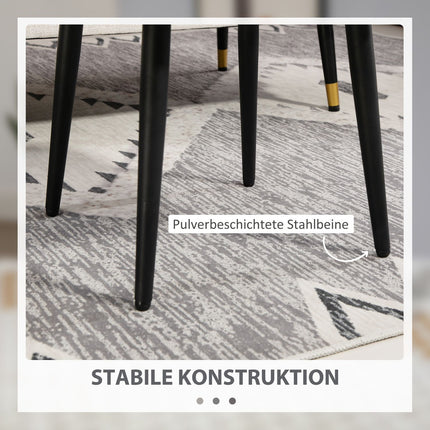 Quadratischer Fußhocker mit Stahlbeinen, Kaschmir-Optik, hellgrau