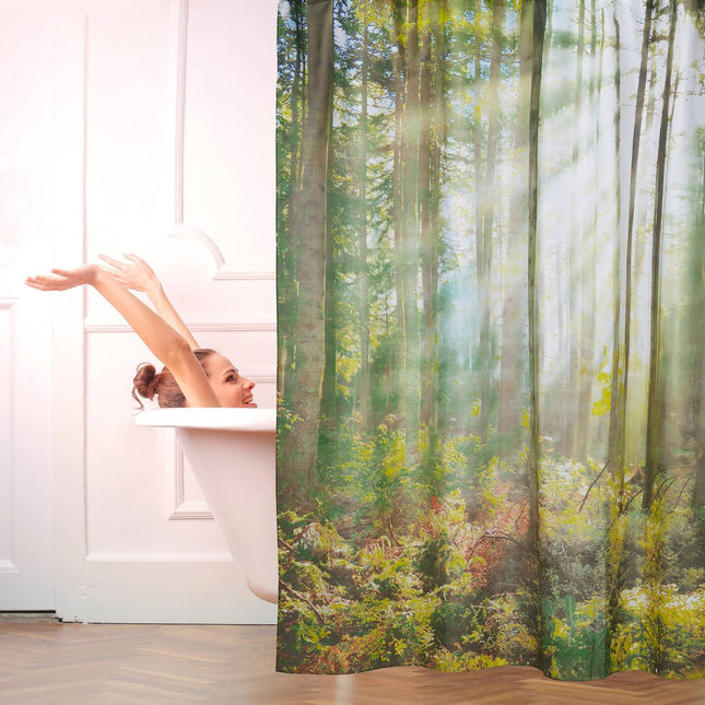 Wald Duschvorhang 180 x 180 cm