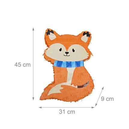 Fox Piñata Set with Bat and Mask for Parties