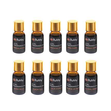 Duftöl-Set für Diffusoren, 10 x 10 ml mit Tropfern