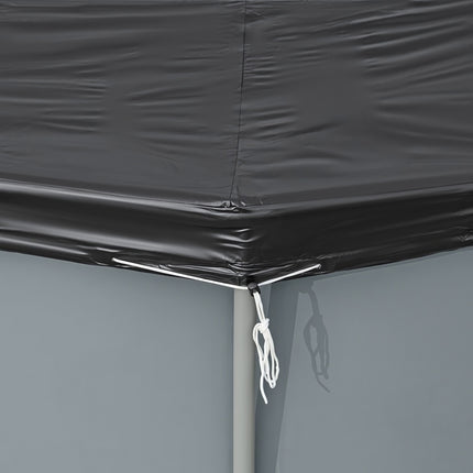 Frame Pool Cover for 427 x 250 cm Pool with Fastening Ropes, PVC/PE, Drain Holes