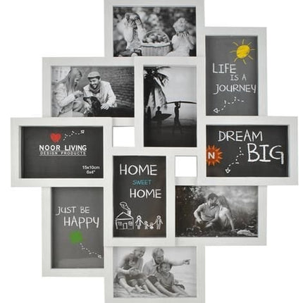 Frame for 10 photos - white