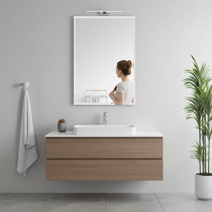 Frameless Bevelled Wall Mirror, 50 x 70 cm