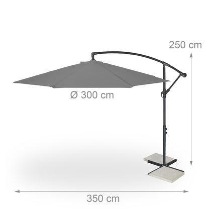 Free-hanging parasol 300 cm