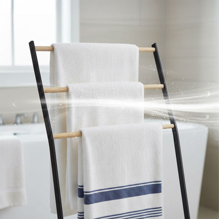 Freestanding 3-Rung Metal Towel Ladder Rail