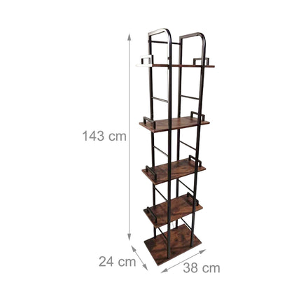 Freestanding 5-Tier Narrow Shelf for Living Room & Kitchen