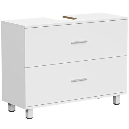 Freestanding Bathroom Cabinet with 2 Drawers, White