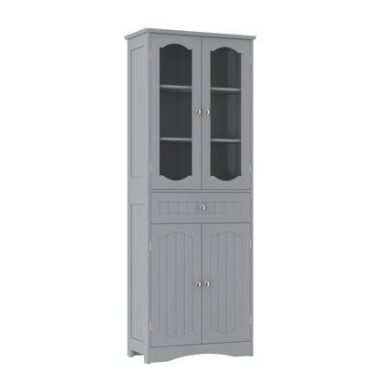 Freestanding Bathroom Cabinet with 4 Doors & Drawer, 160cm