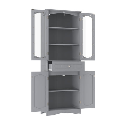 Freestanding Bathroom Cabinet with 4 Doors & Drawer, 160cm