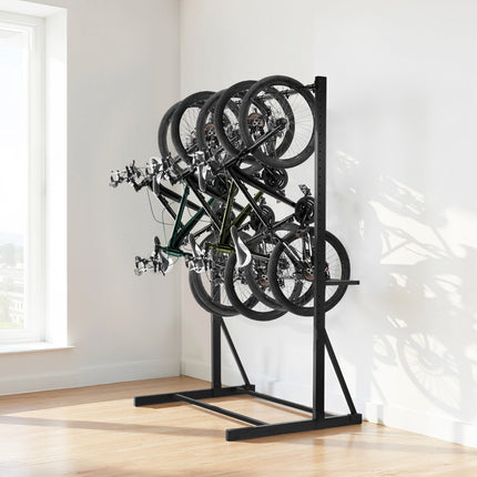 Freestanding Bike Rack for 5 Bikes, 300 lb Carbon Steel