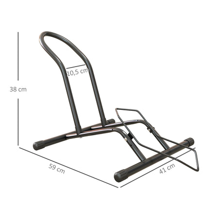 Freestanding Bike Stand for Tyres Up to 85 mm, Steel, 59 x 41 x 38 cm, Black
