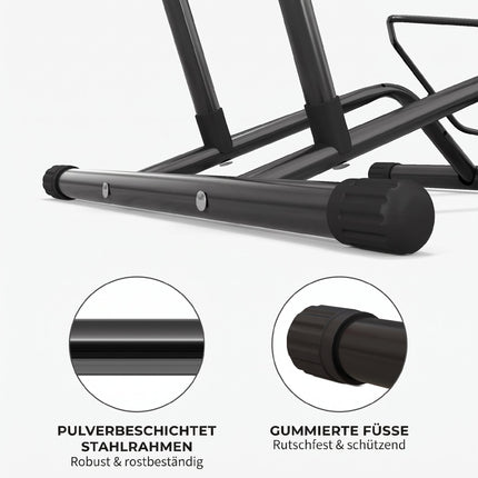 Freestanding Bike Stand for Tyres Up to 85 mm, Steel, 59 x 41 x 38 cm, Black