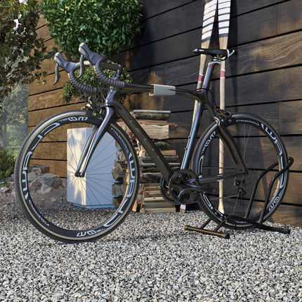Freestanding Bike Stand for Tyres Up to 85 mm, Steel, 59 x 41 x 38 cm, Black